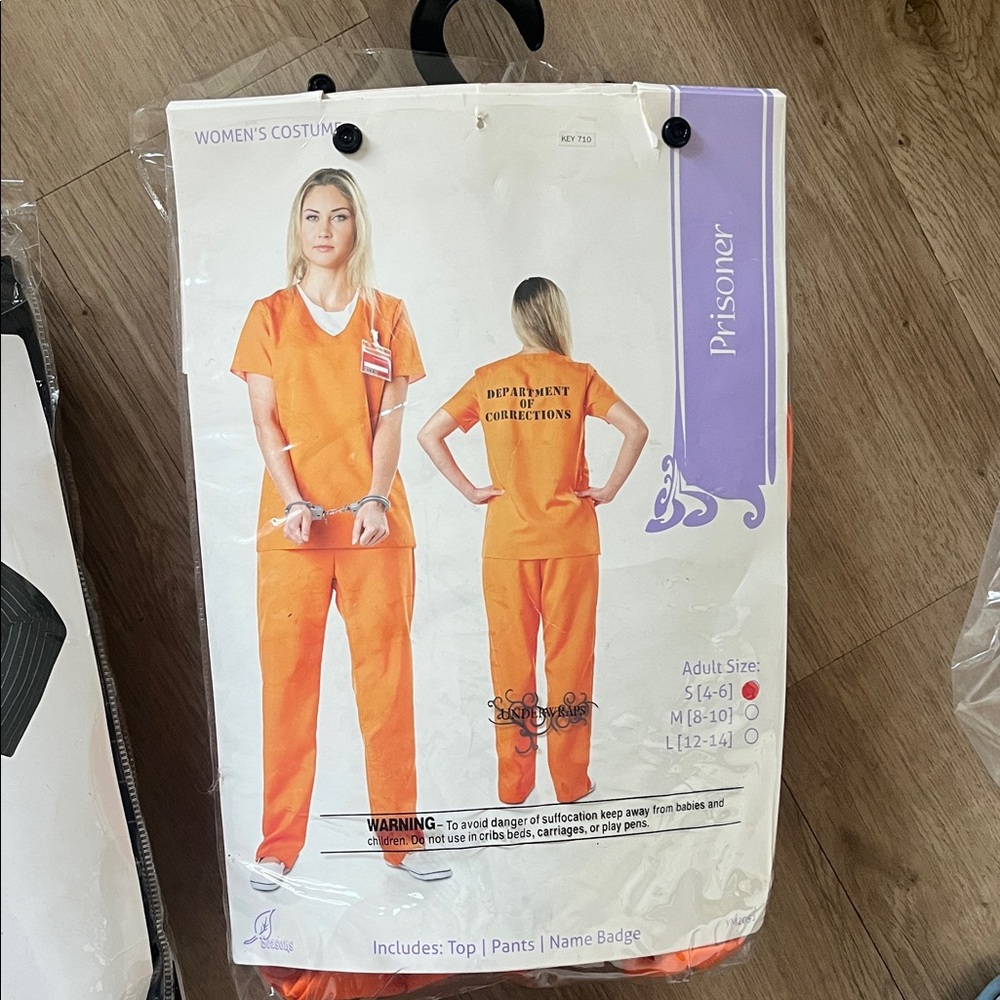 Orange Prisoner Costume Set